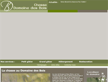 Tablet Screenshot of chasse-domainedesbois.com